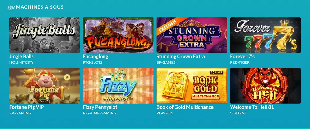 Lucky Treasure jeux : catalogue de machines à sous et lobby